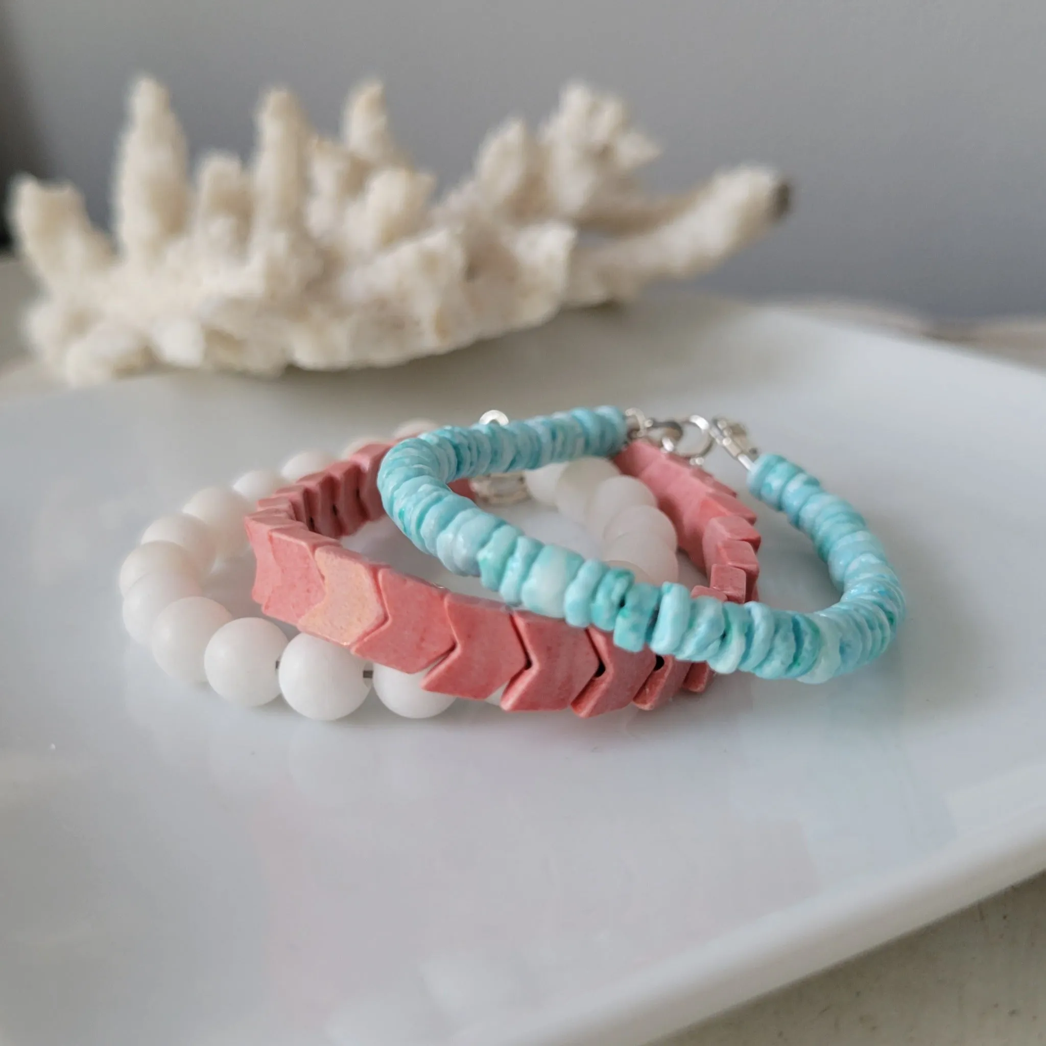 "This Way" Girls Beach Bracelet Set or Each