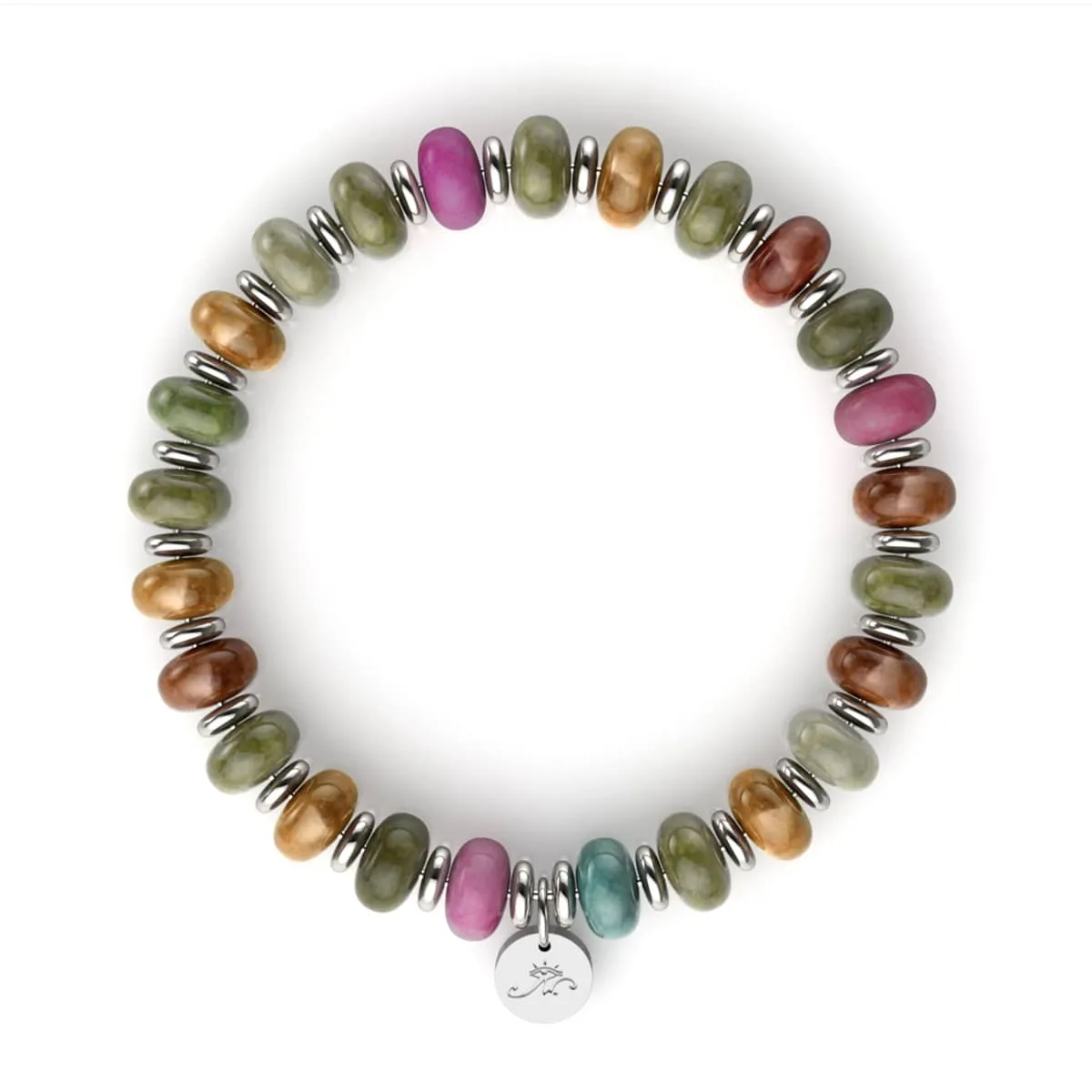 Rainbow Agate | Abacus Gemstone Bracelet