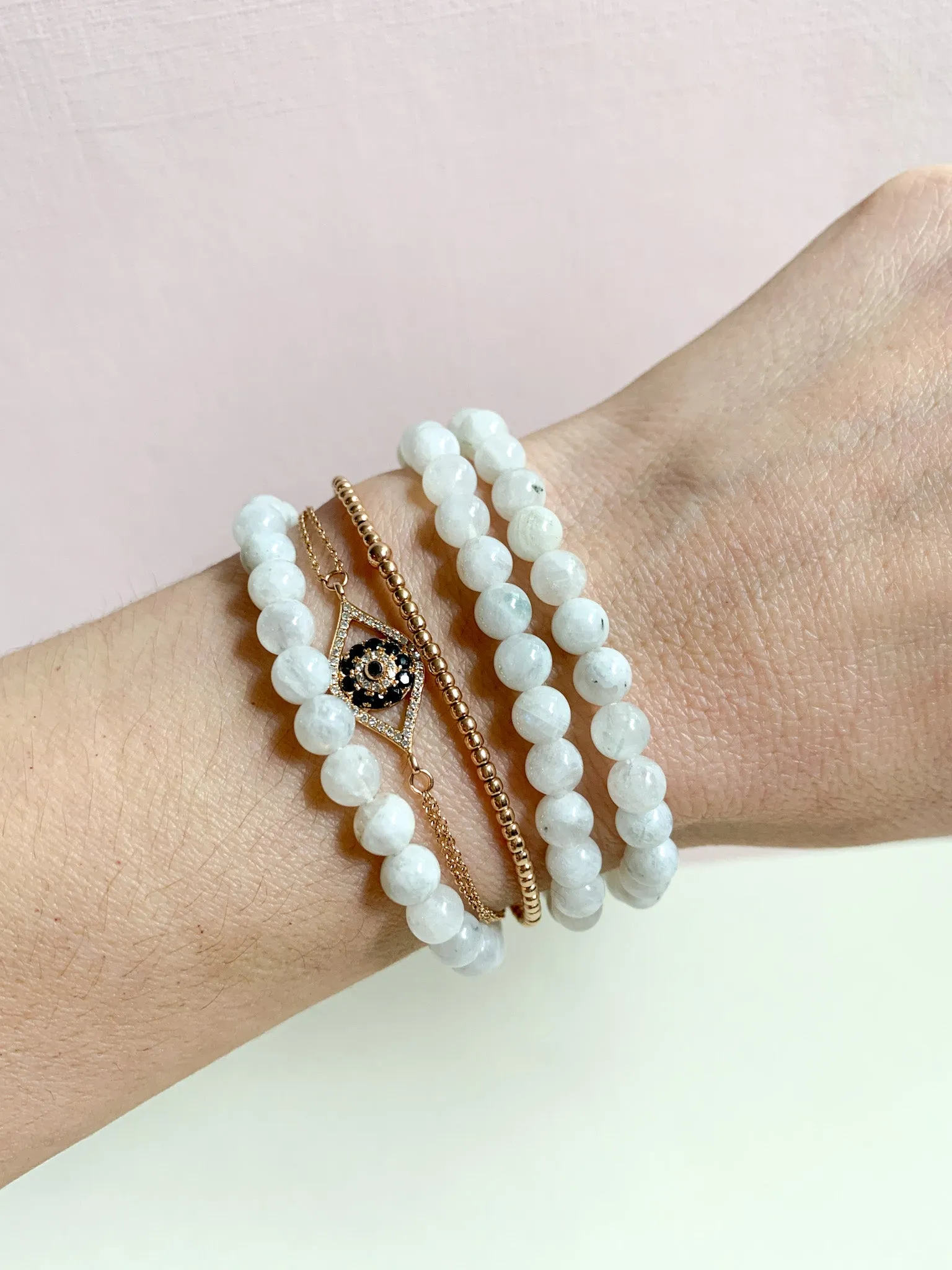 Rainbow Moonstone Crystal Energy Bracelet