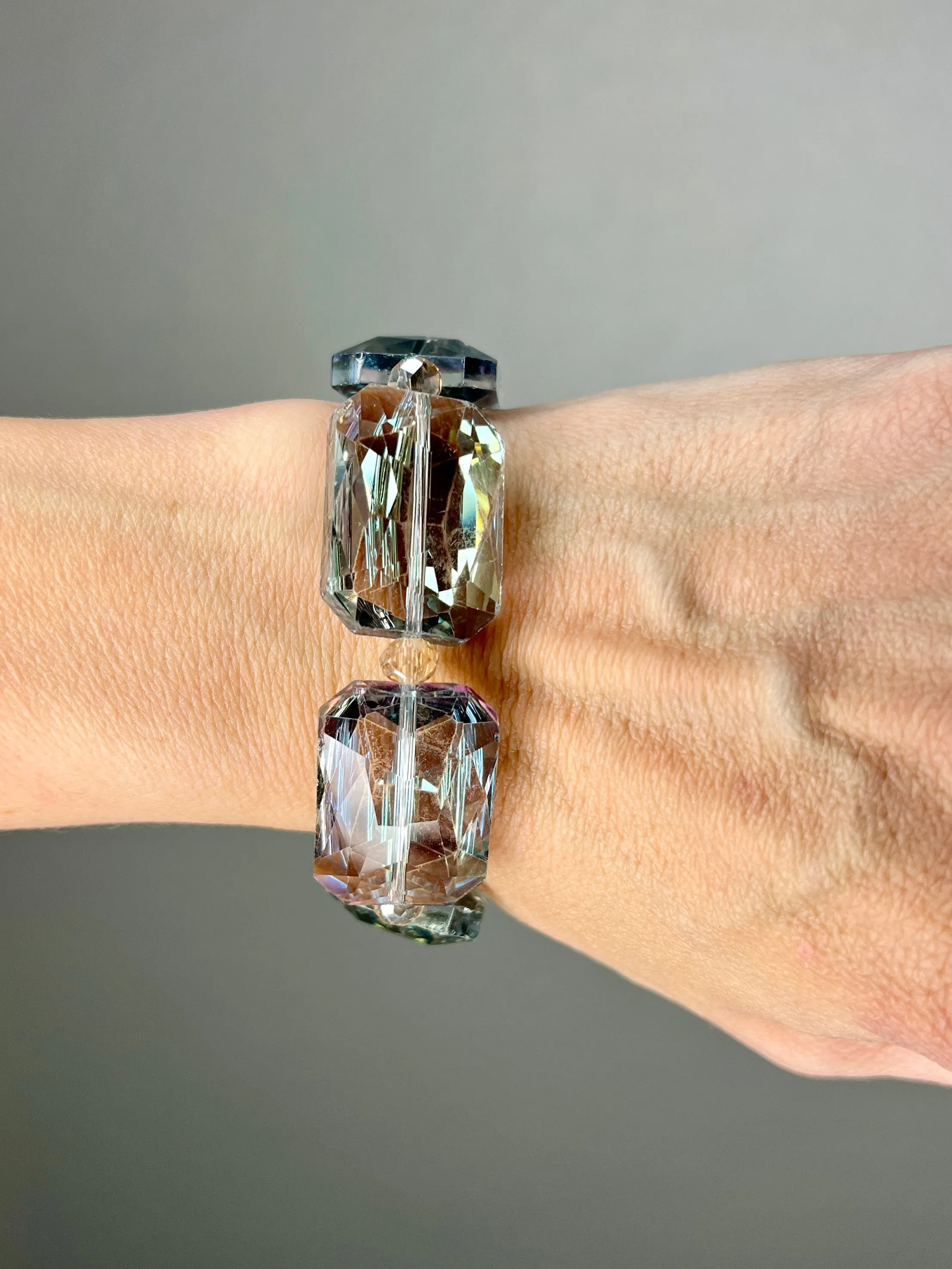 Rectangle Crystal Stretch Bracelet