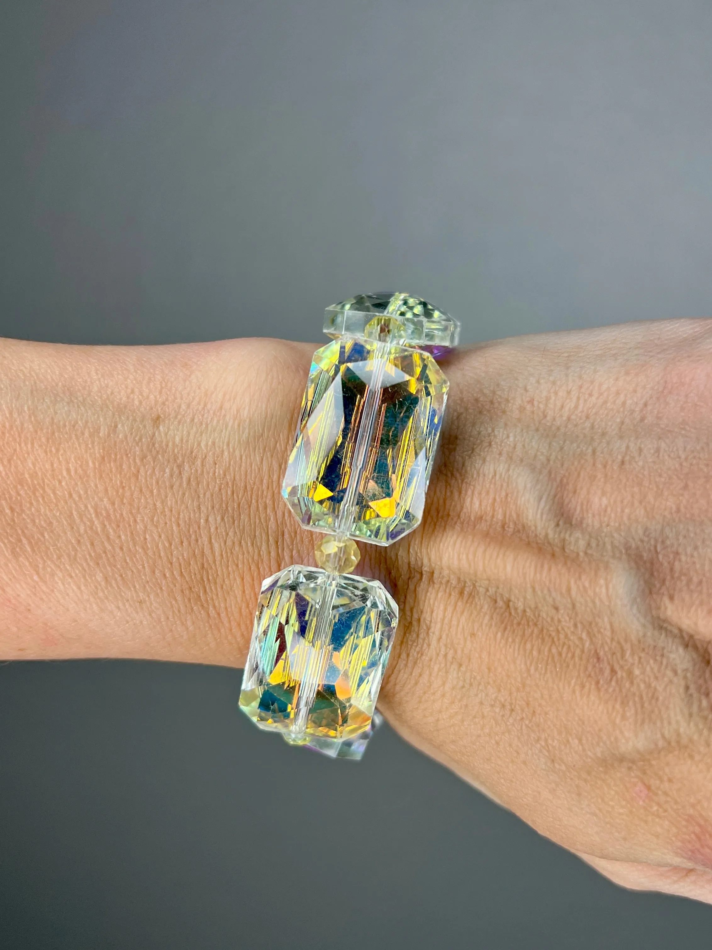 Rectangle Crystal Stretch Bracelet