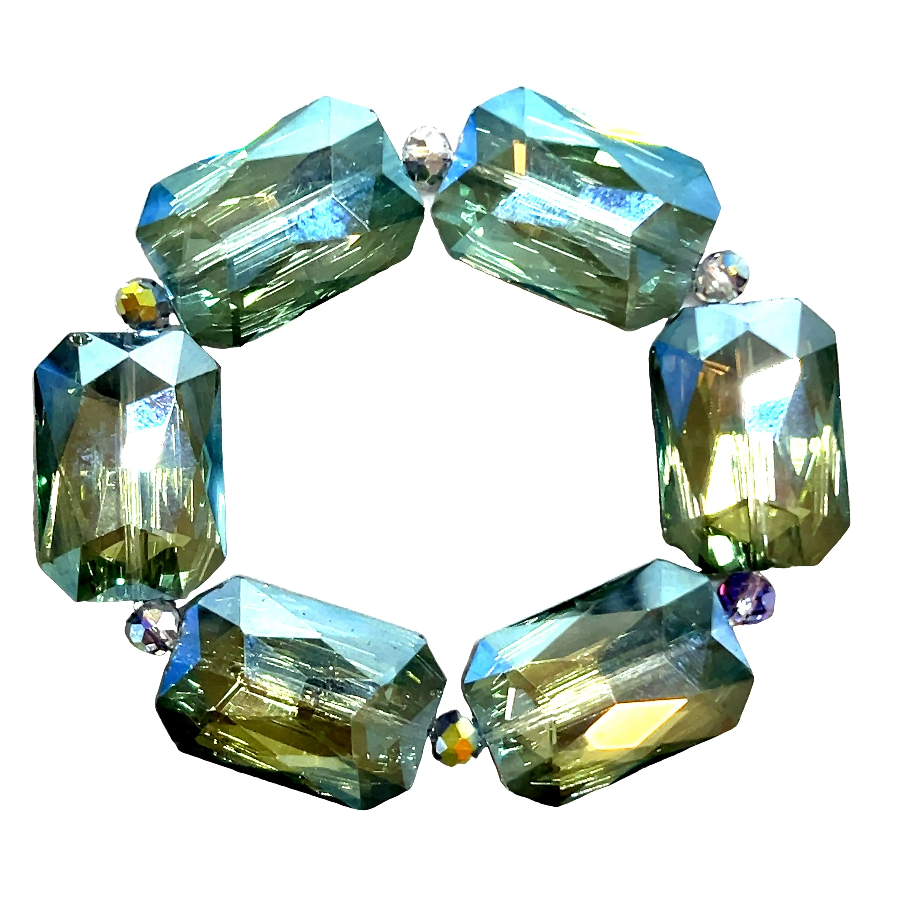 Rectangle Crystal Stretch Bracelet