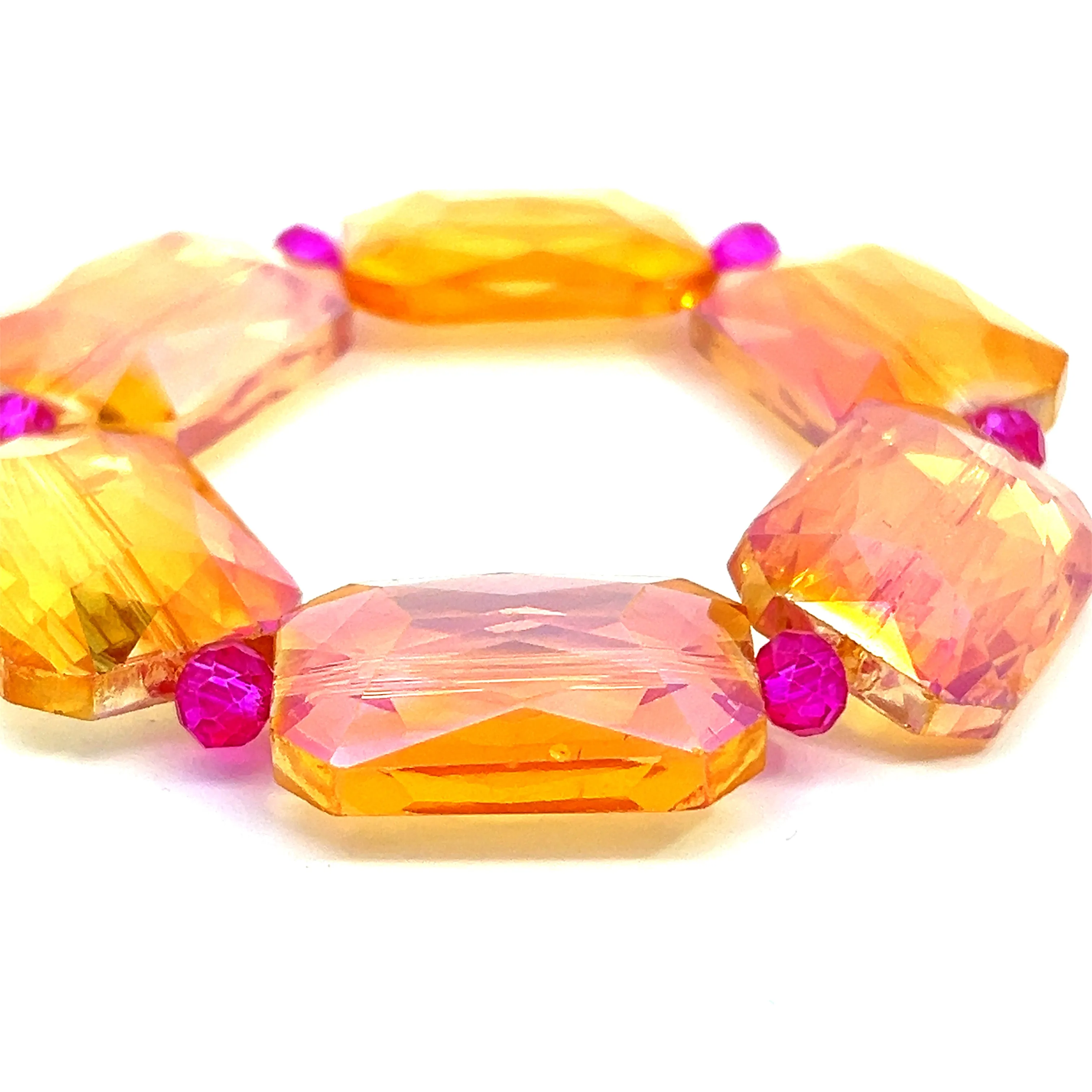 Rectangle Crystal Stretch Bracelet