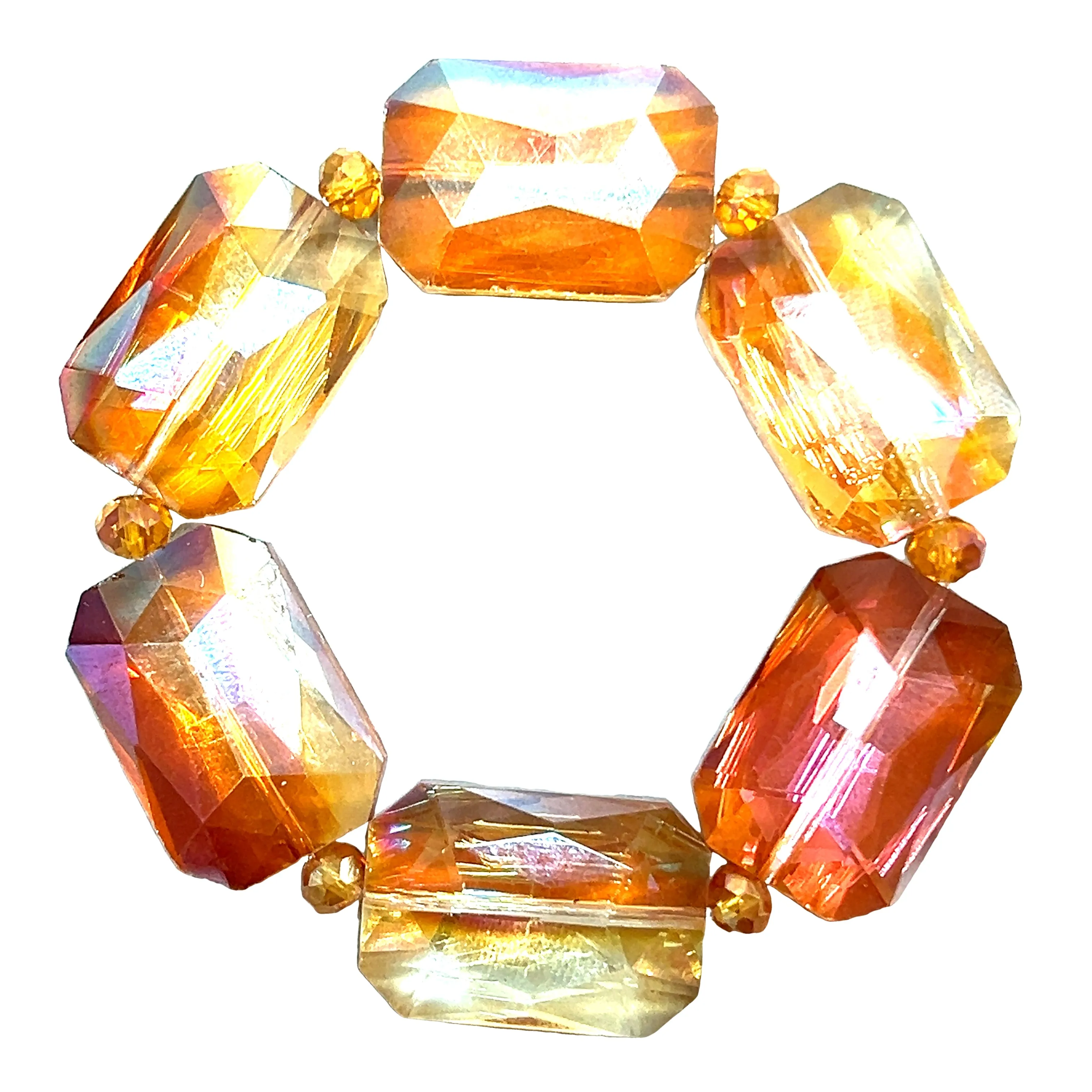 Rectangle Crystal Stretch Bracelet