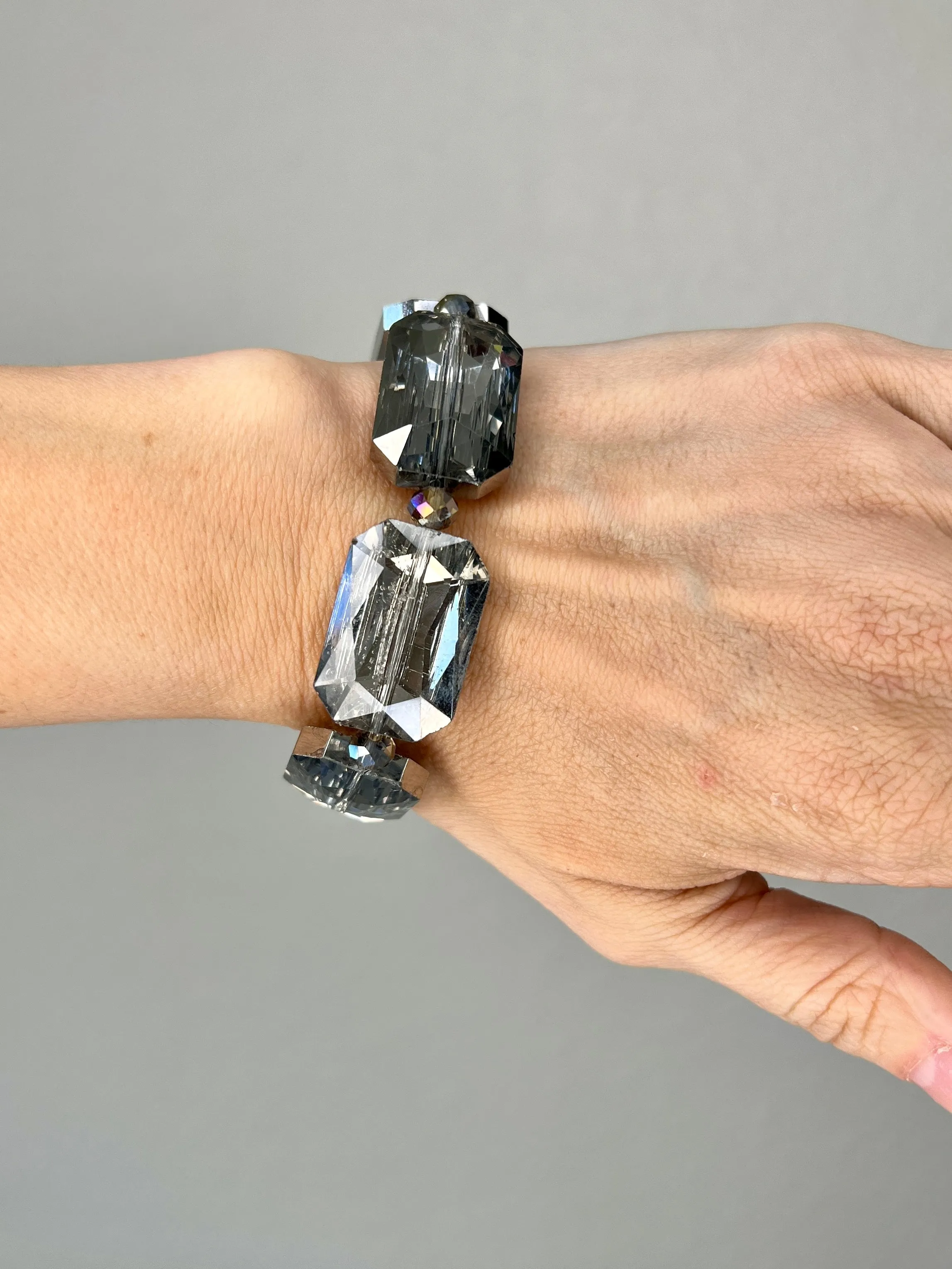 Rectangle Crystal Stretch Bracelet