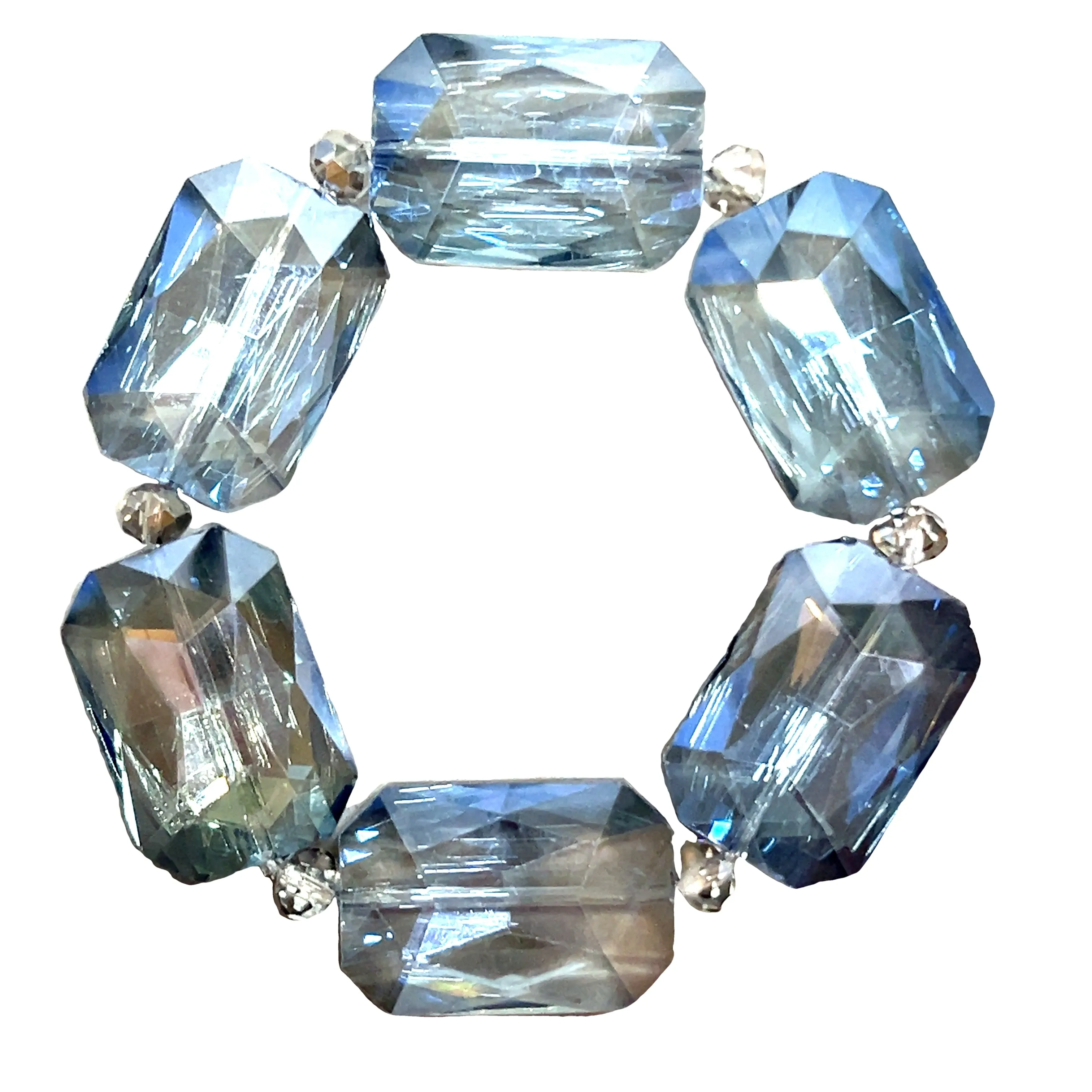 Rectangle Crystal Stretch Bracelet