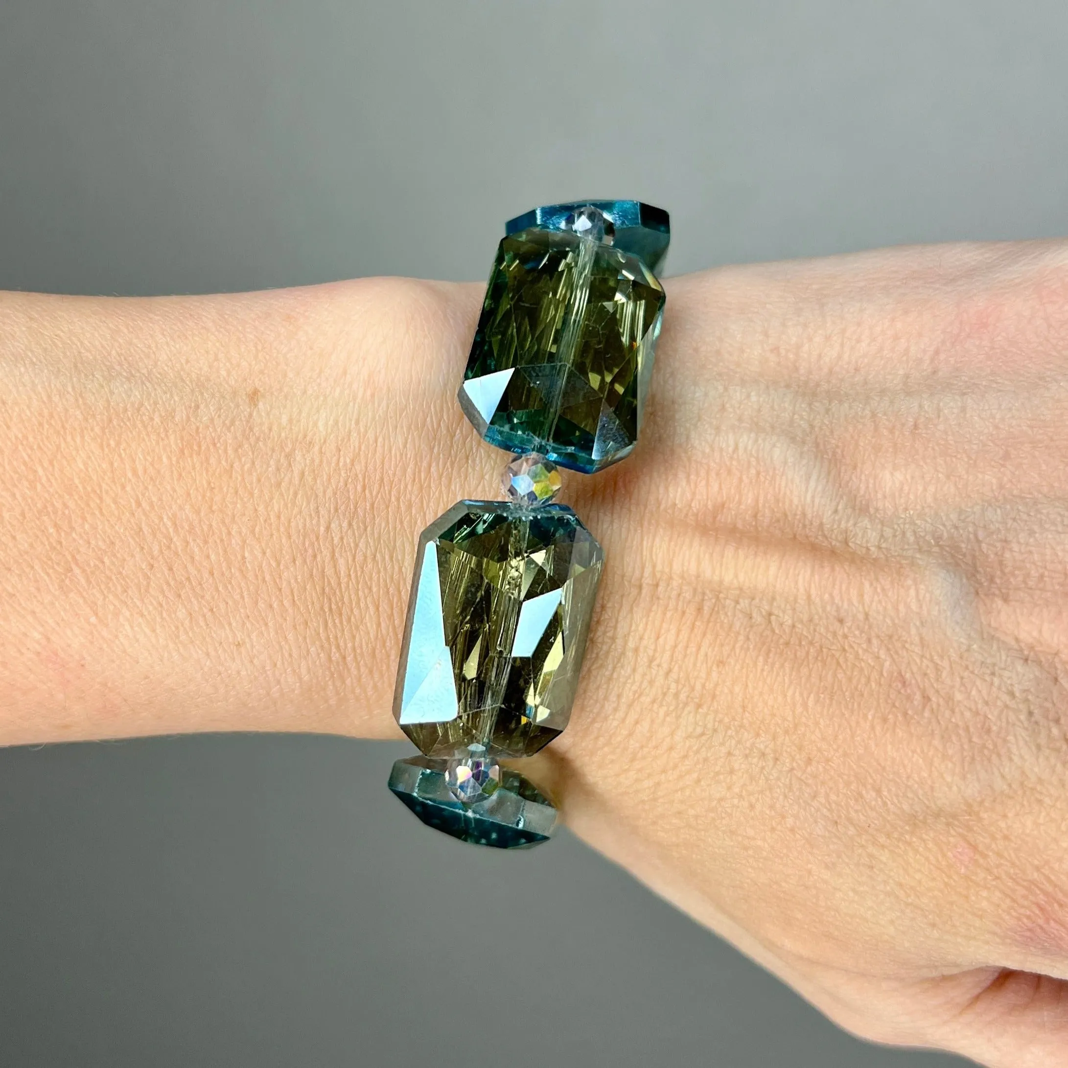 Rectangle Crystal Stretch Bracelet