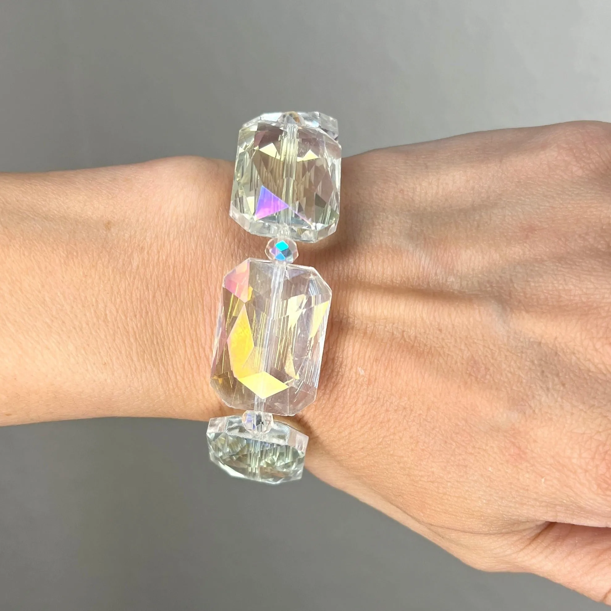 Rectangle Crystal Stretch Bracelet