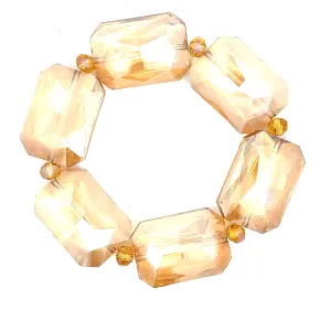 Rectangle Crystal Stretch Bracelet