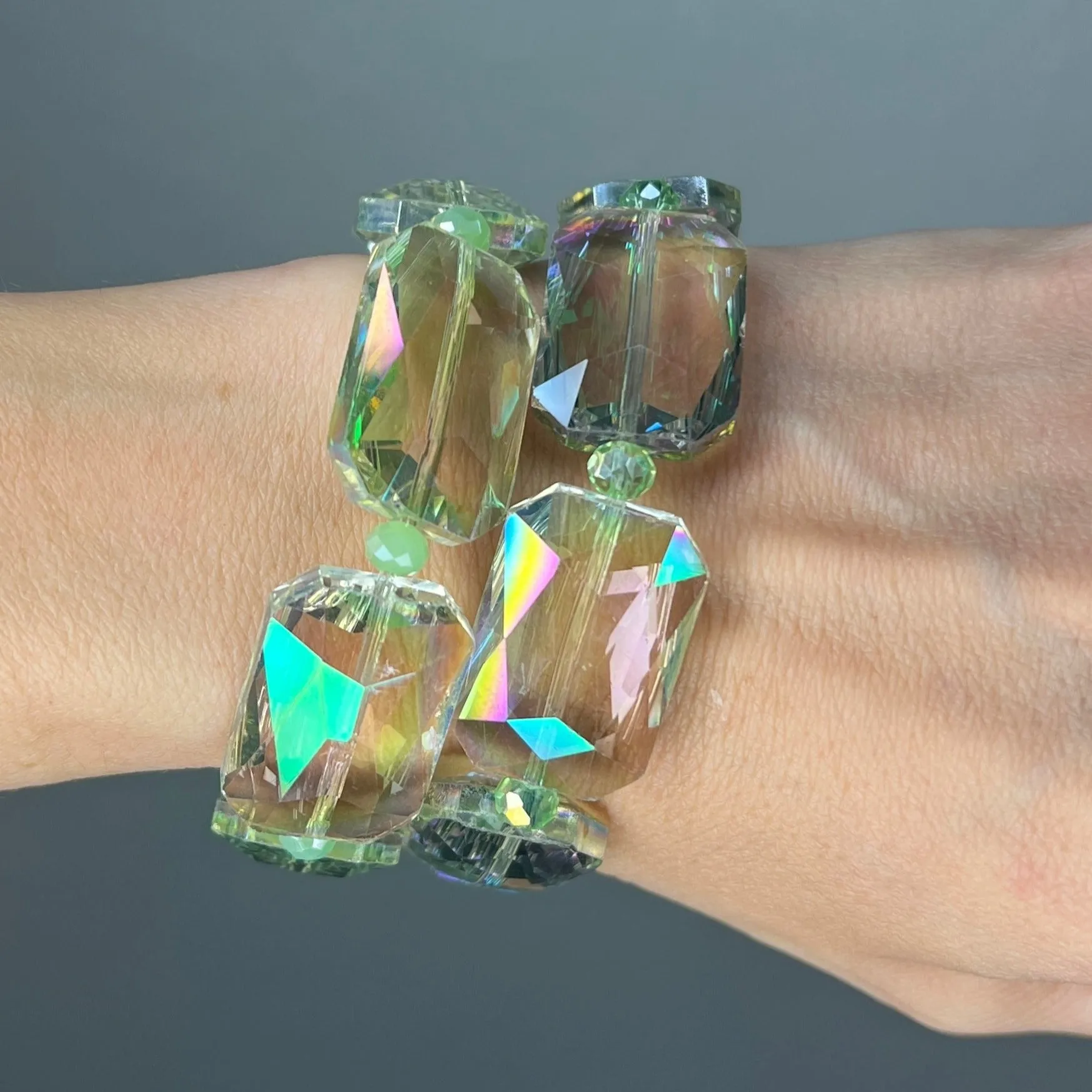 Rectangle Crystal Stretch Bracelet