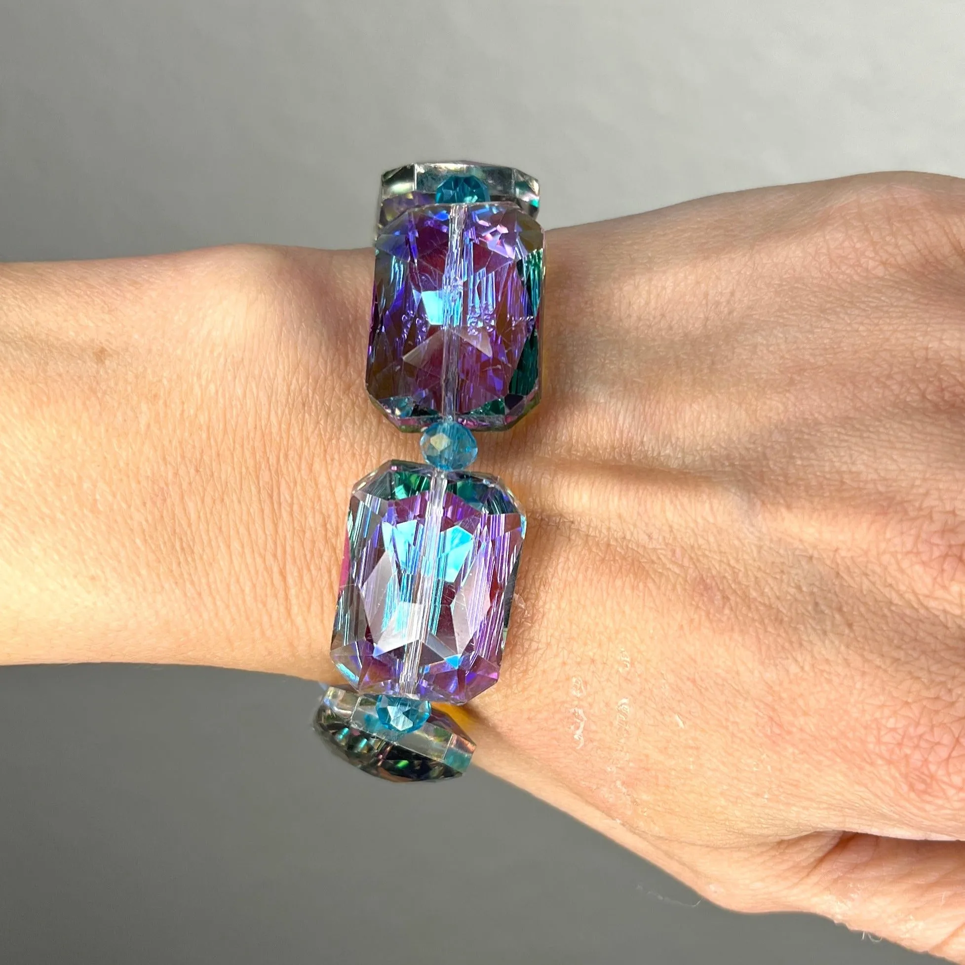 Rectangle Crystal Stretch Bracelet