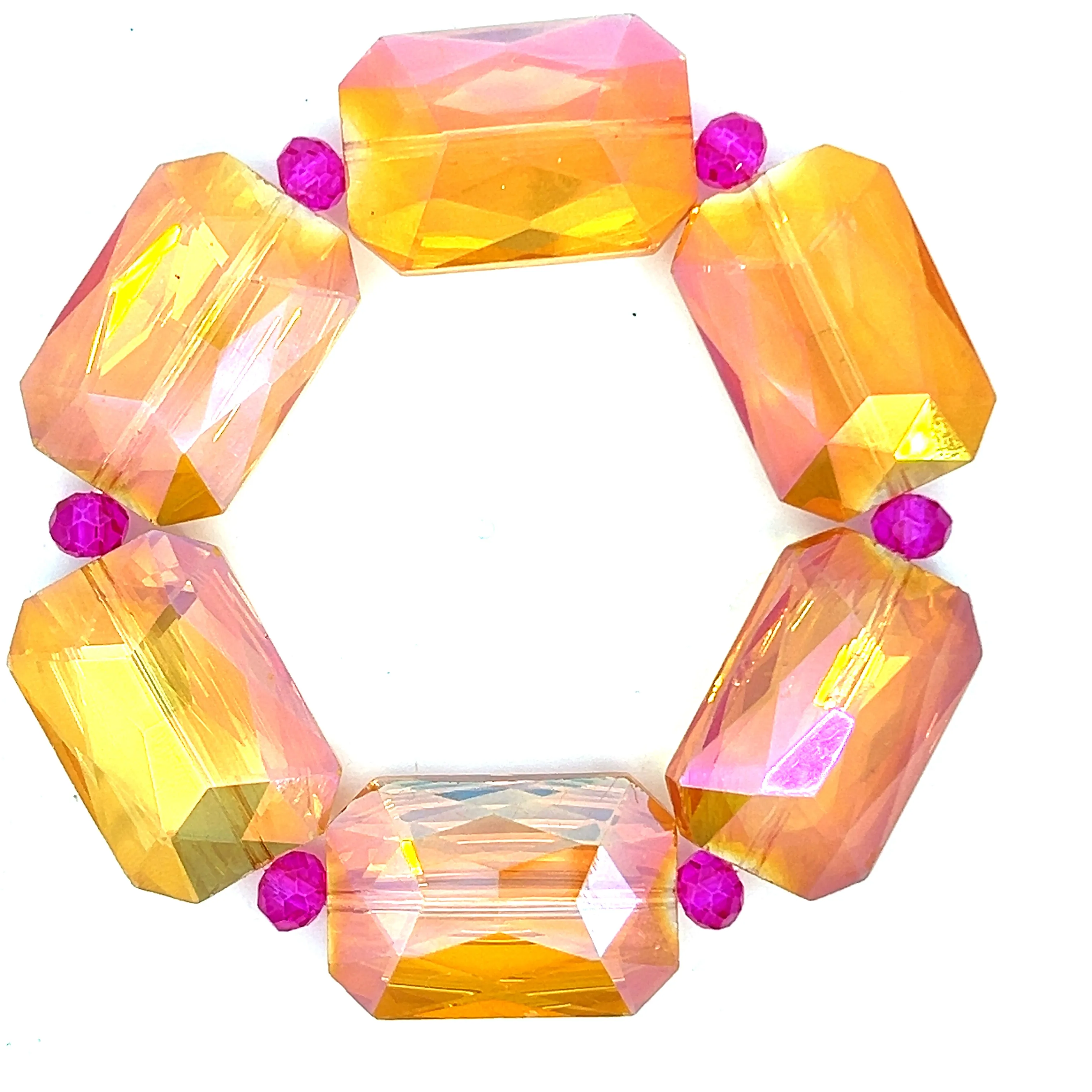 Rectangle Crystal Stretch Bracelet