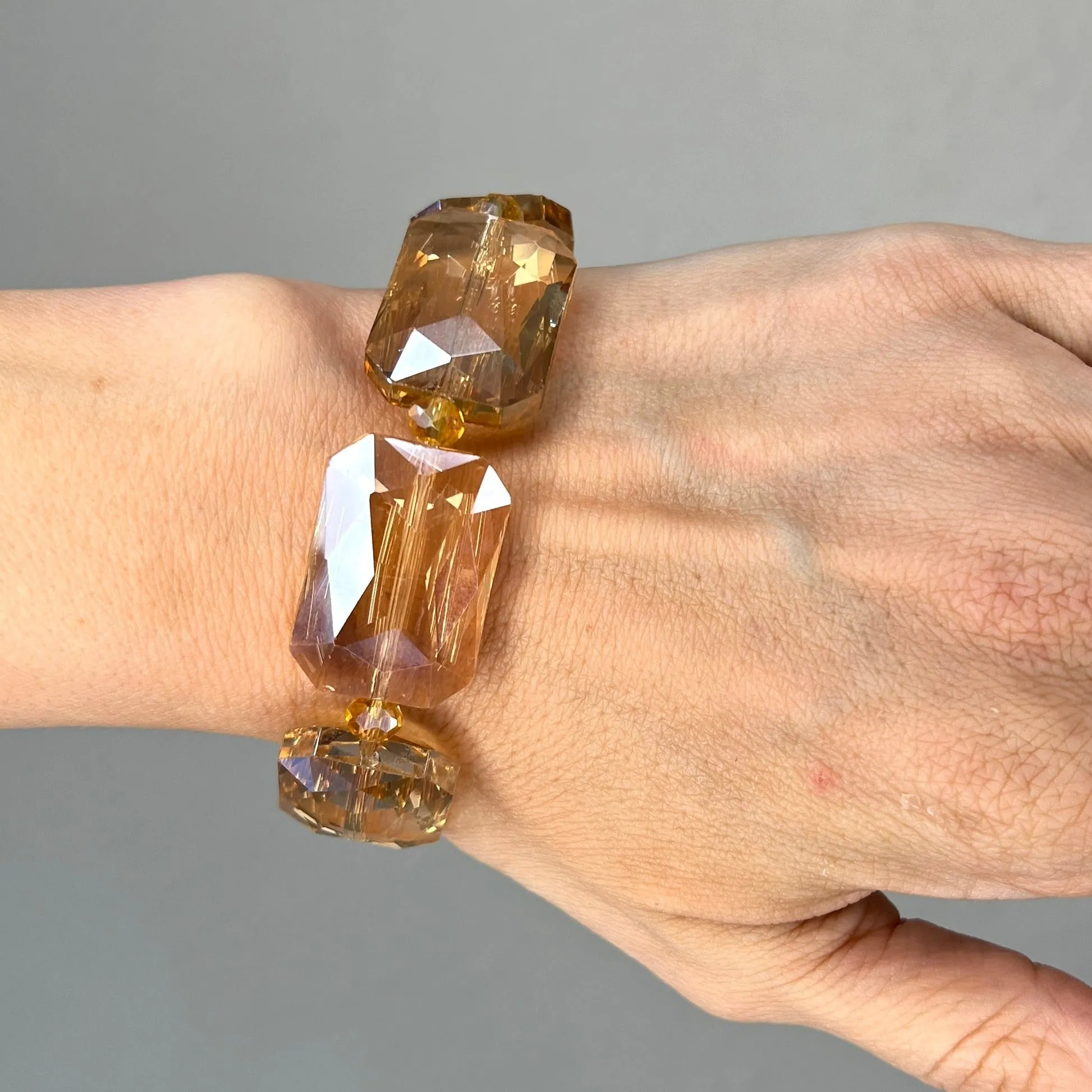 Rectangle Crystal Stretch Bracelet
