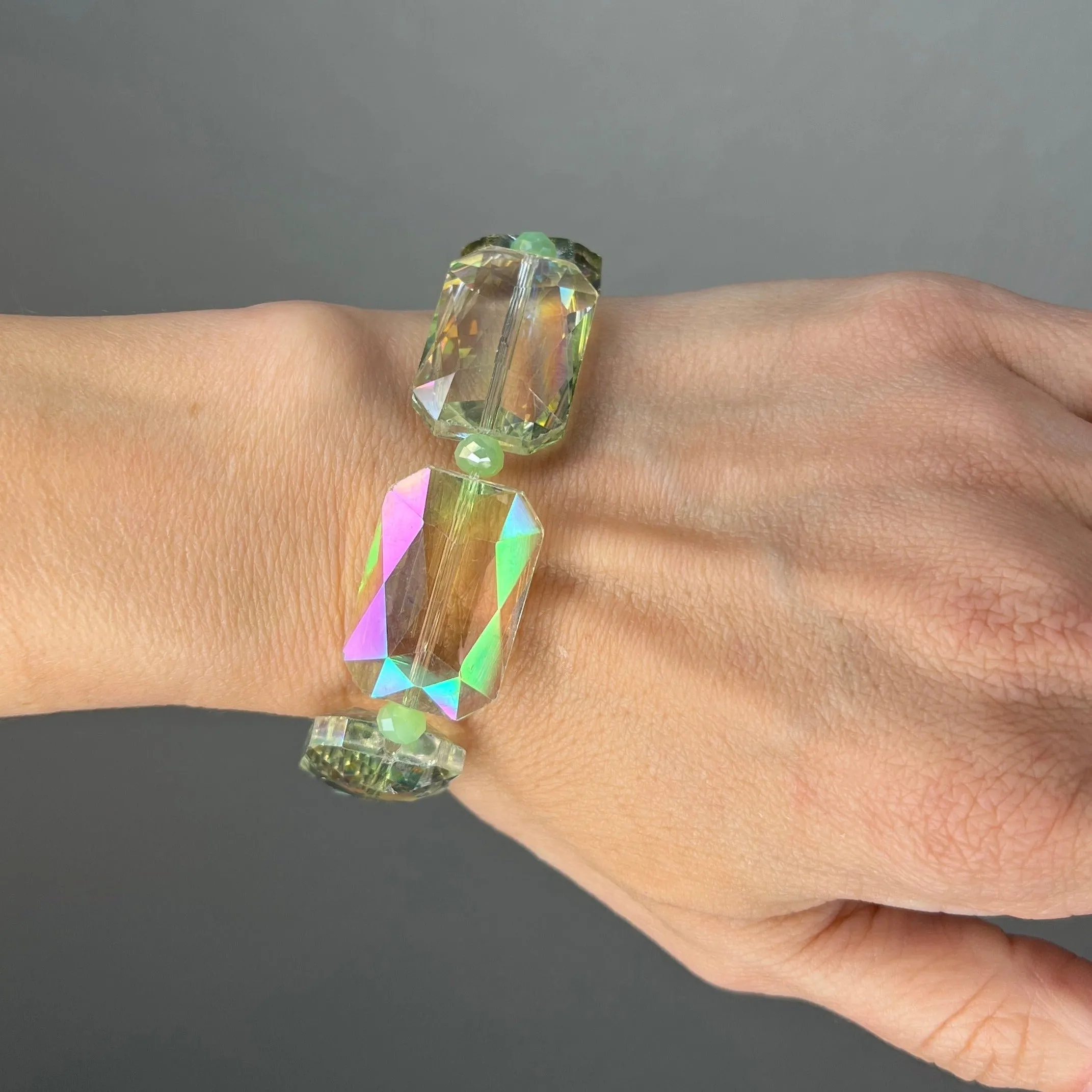 Rectangle Crystal Stretch Bracelet