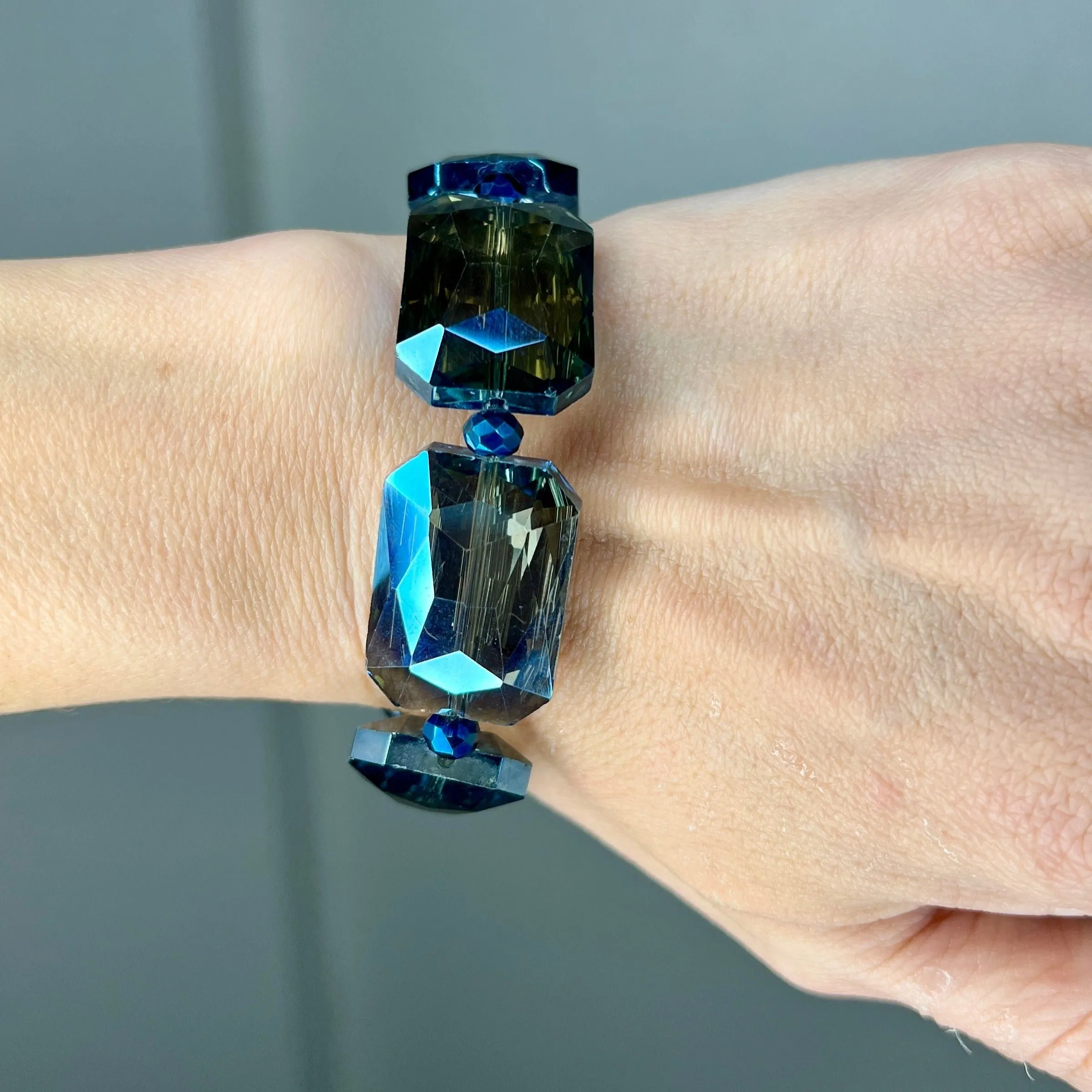 Rectangle Crystal Stretch Bracelet