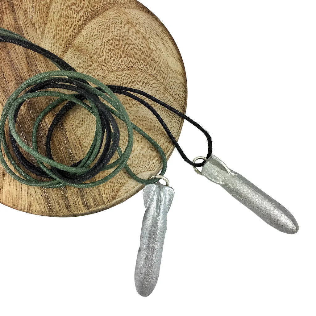 Recycled Bomb Pendant Necklace by SLATE   SALT