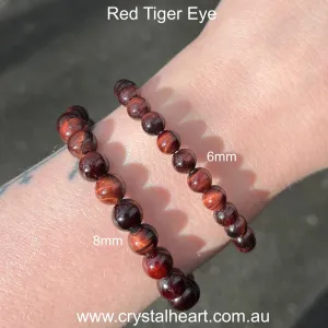 Red Tiger Eye Beaded Bracelet