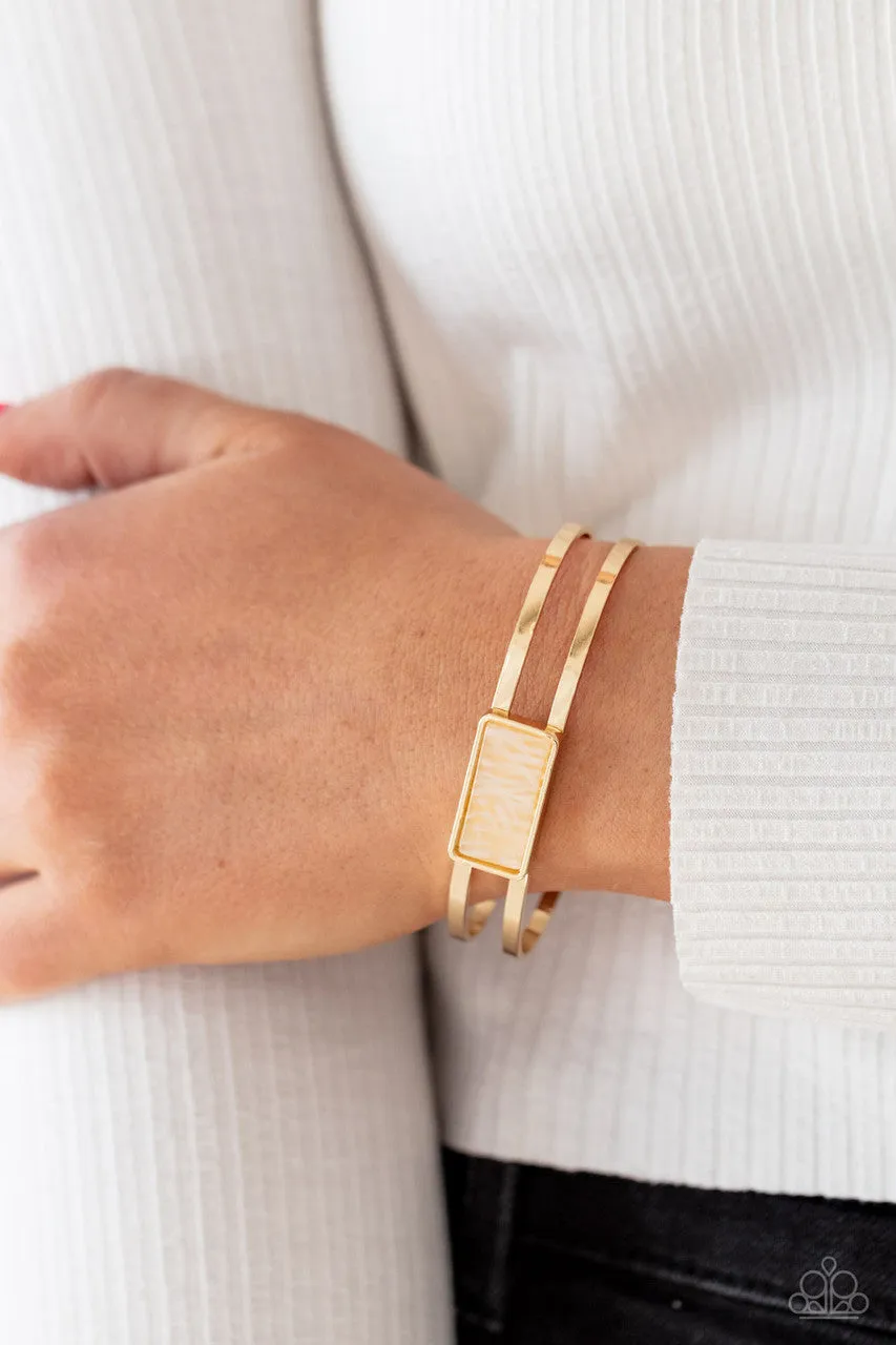 Remarkably Cute and Resolute Gold Paparazzi Bracelet