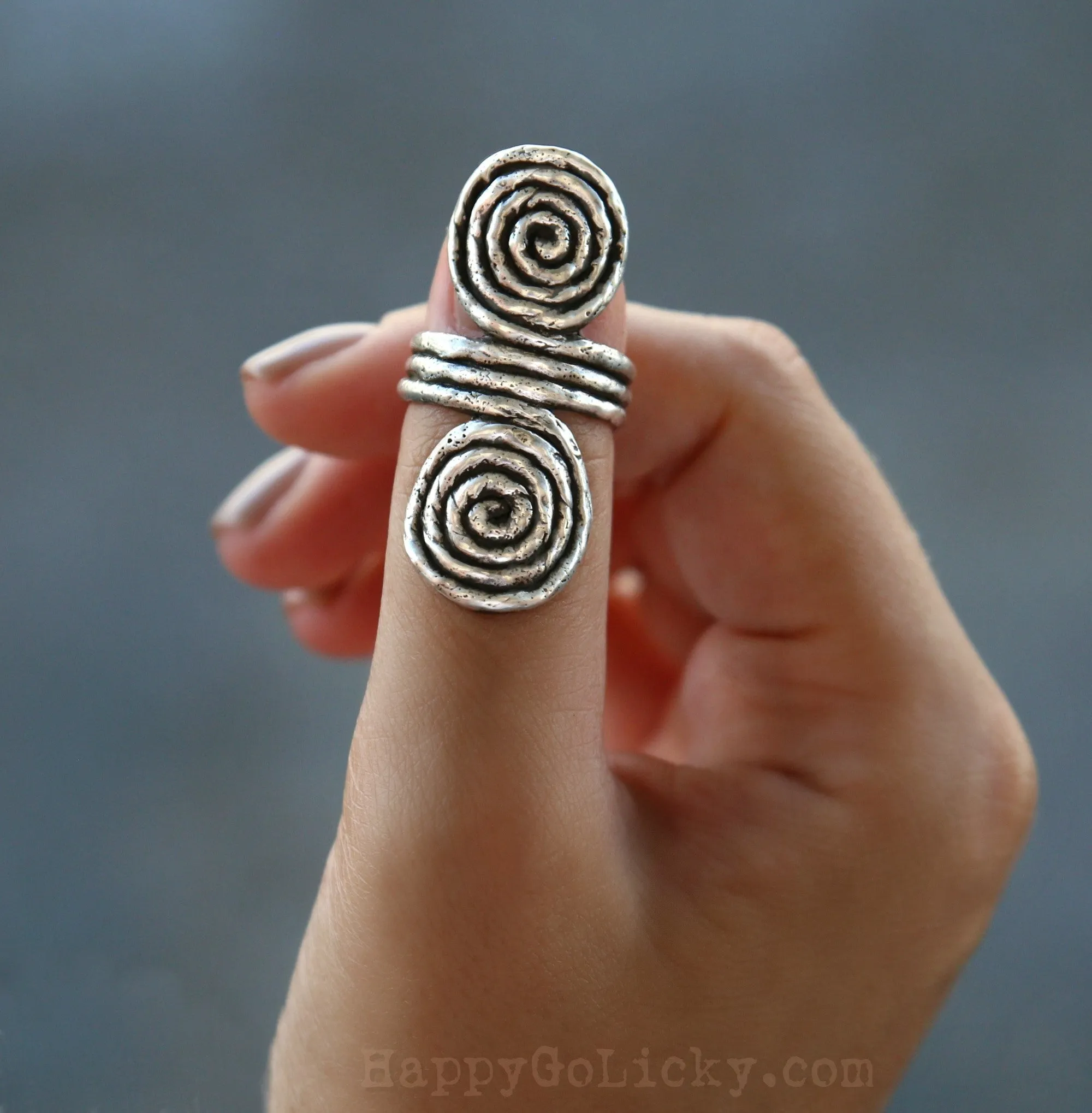 Rope Jewelry Sterling Silver Double Spiral Ring