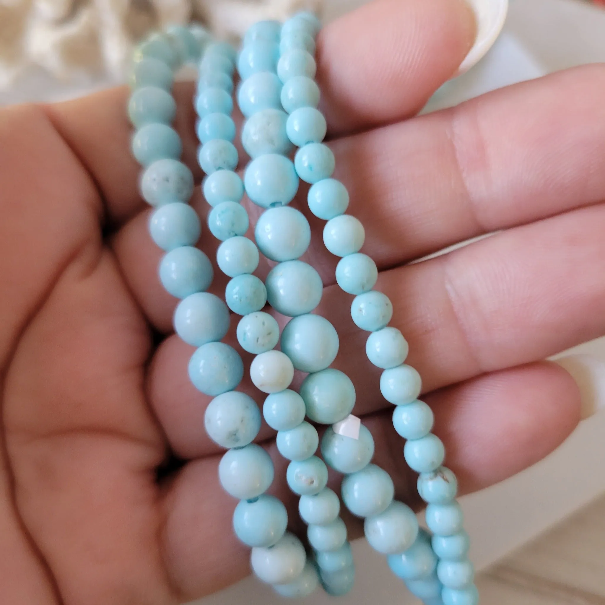 Rose Flower Natural Stone Bead Bracelet - 1 Bracelet - Multiple Color Choices