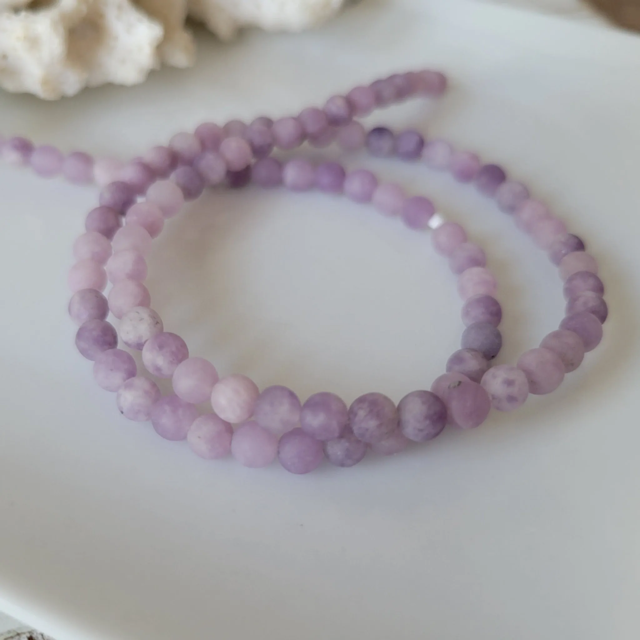 Rose Flower Natural Stone Bead Bracelet - 1 Bracelet - Multiple Color Choices