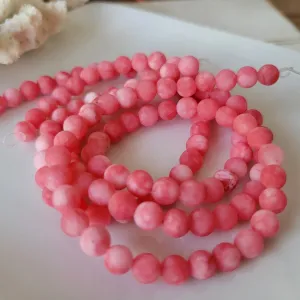Rose Flower Natural Stone Bead Bracelet - 1 Bracelet - Multiple Color Choices