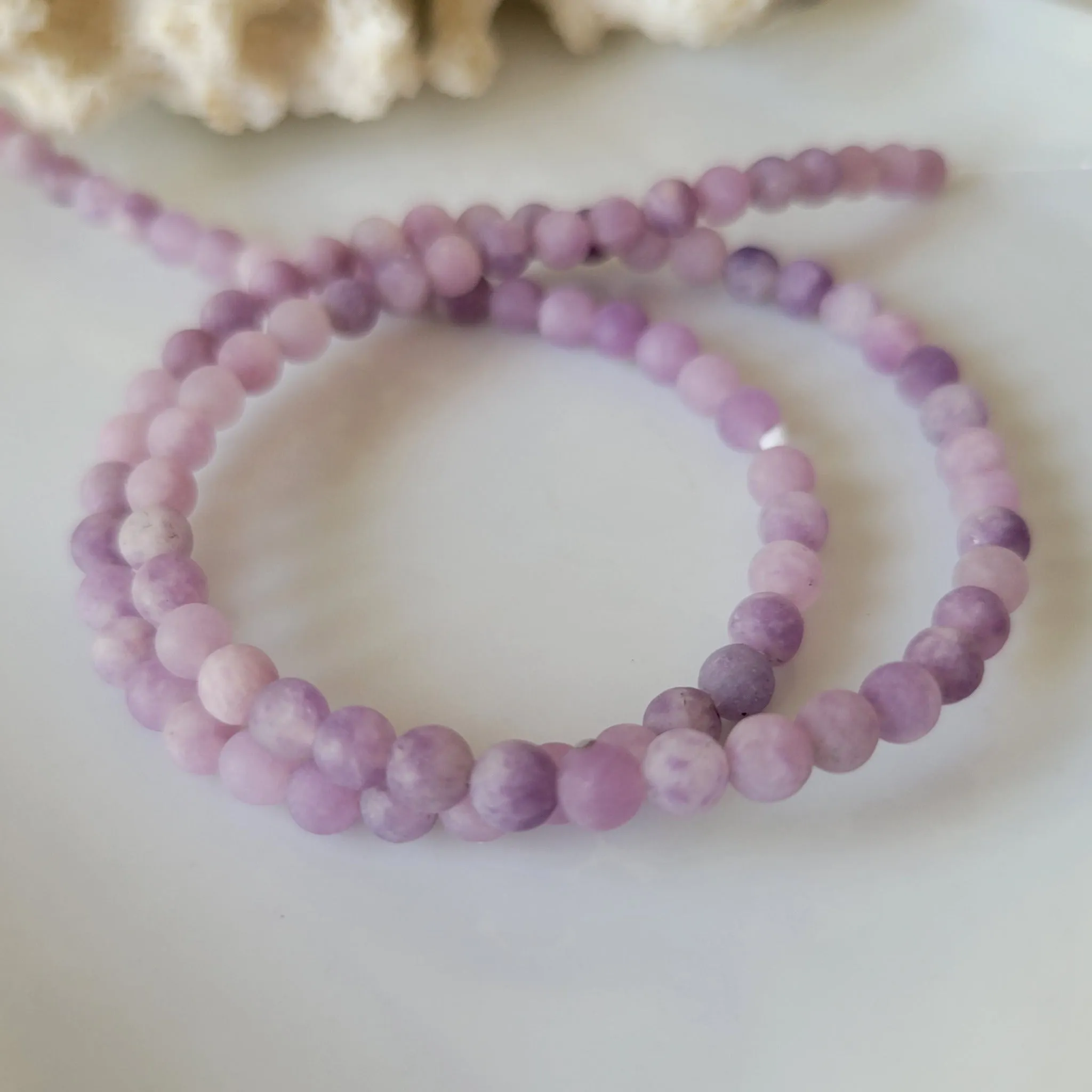 Rose Flower Natural Stone Bead Bracelet - 1 Bracelet - Multiple Color Choices