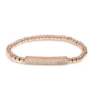 ROSE GOLD CRYSTAL STRETCH BRACELET#SWKK-6677RG (BE2)