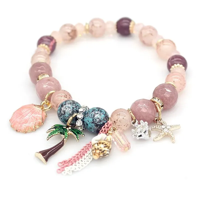 Rose sisi Bohemian ethnic style beach friendship women's bracelet beaded wrist bracelets for women shell jewelry for women