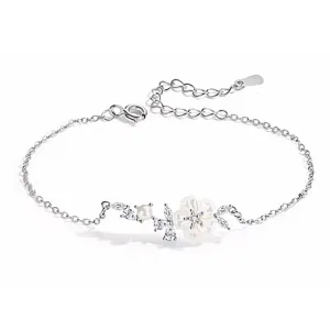 S925 Shell Camellia Bracelet