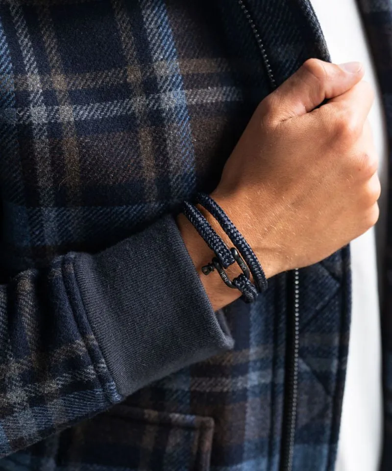 Salty Steve Bracelet in Navy/Slate Grey