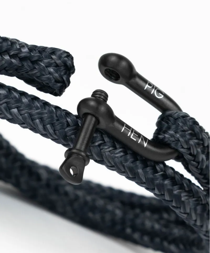 Salty Steve Bracelet in Navy/Slate Grey