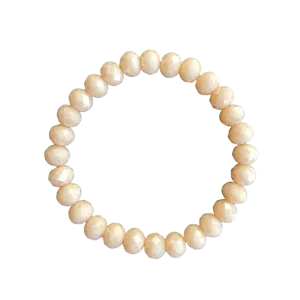 Shell Pink AB Faceted Rondelle 8mm Bracelet
