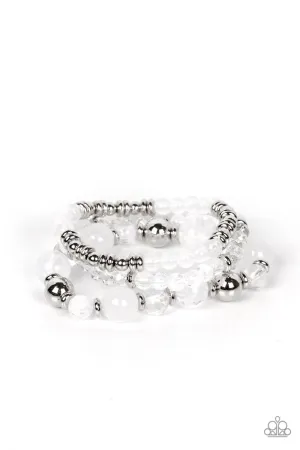 Shoreside Stroll - White Paparazzi Bracelet