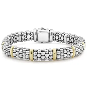 Signature Caviar Gold Station Caviar Bracelet | 9mm
