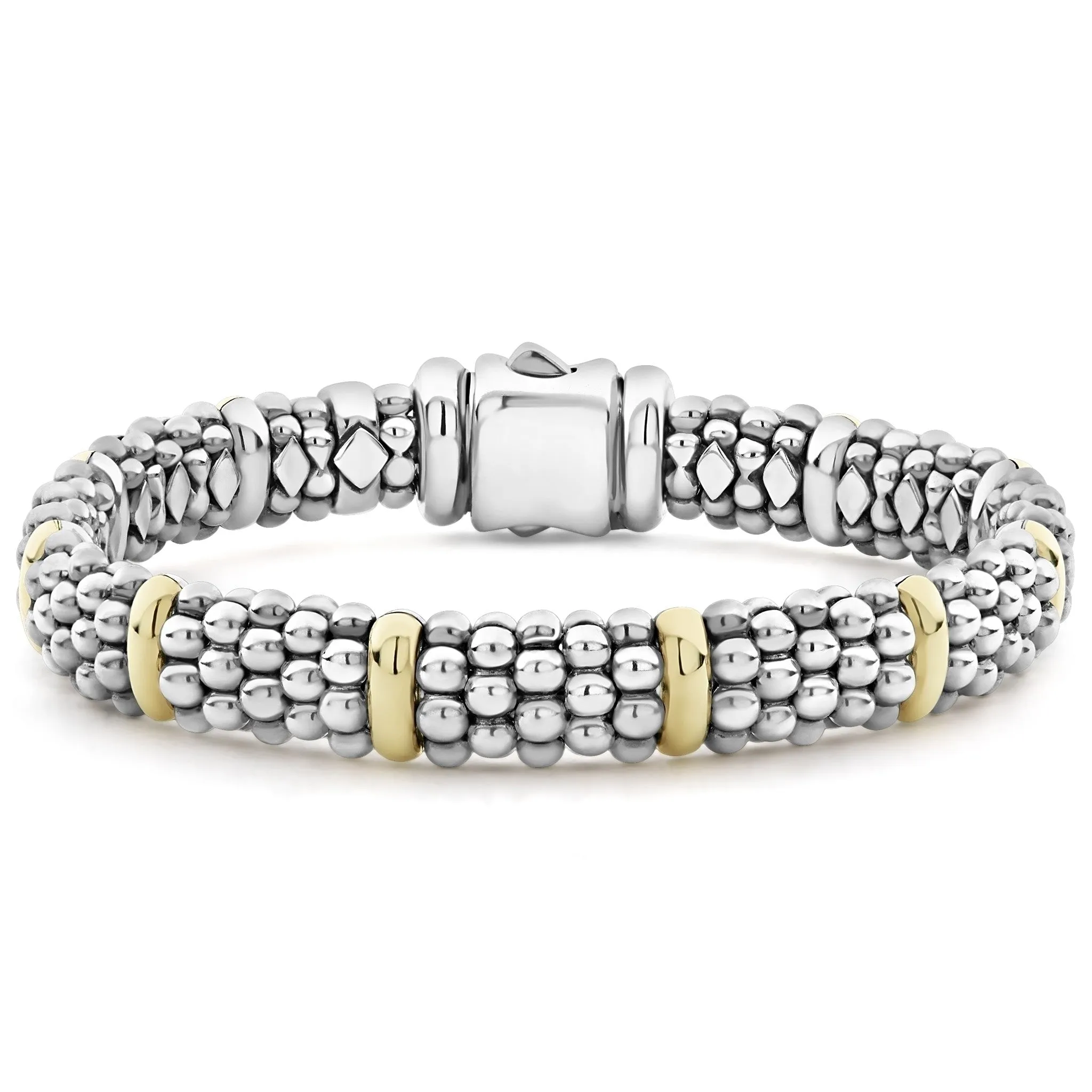Signature Caviar Gold Station Caviar Bracelet | 9mm