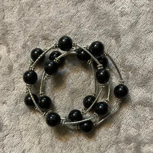 SL - Silver and Bead Endless Wrap Bracelet
