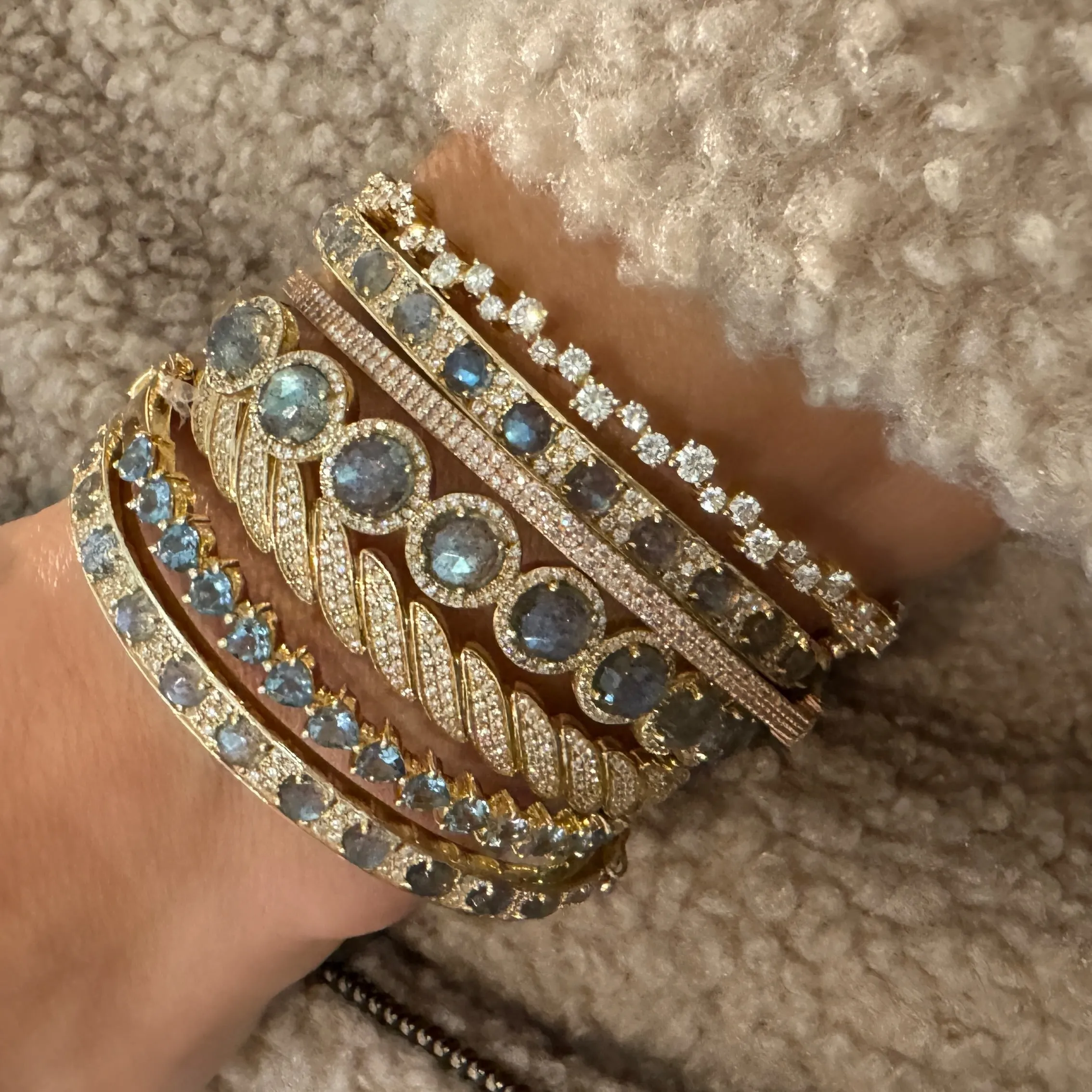 Sleek Essential Pave Diamond Bangle Bracelet