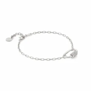 Small Charming Bracelet, Rhodium Treated