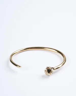 small snake head cuff bronze champagne diamonds - bronze