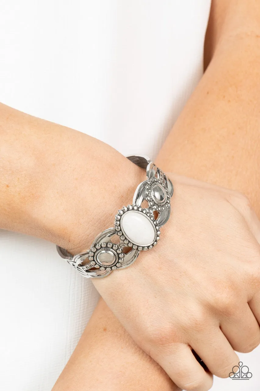 Solar Solstice White Paparazzi Bracelet