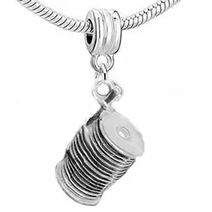 Spool of Thread Dangle Charm Beads For Snake Chain Charm Bracelet