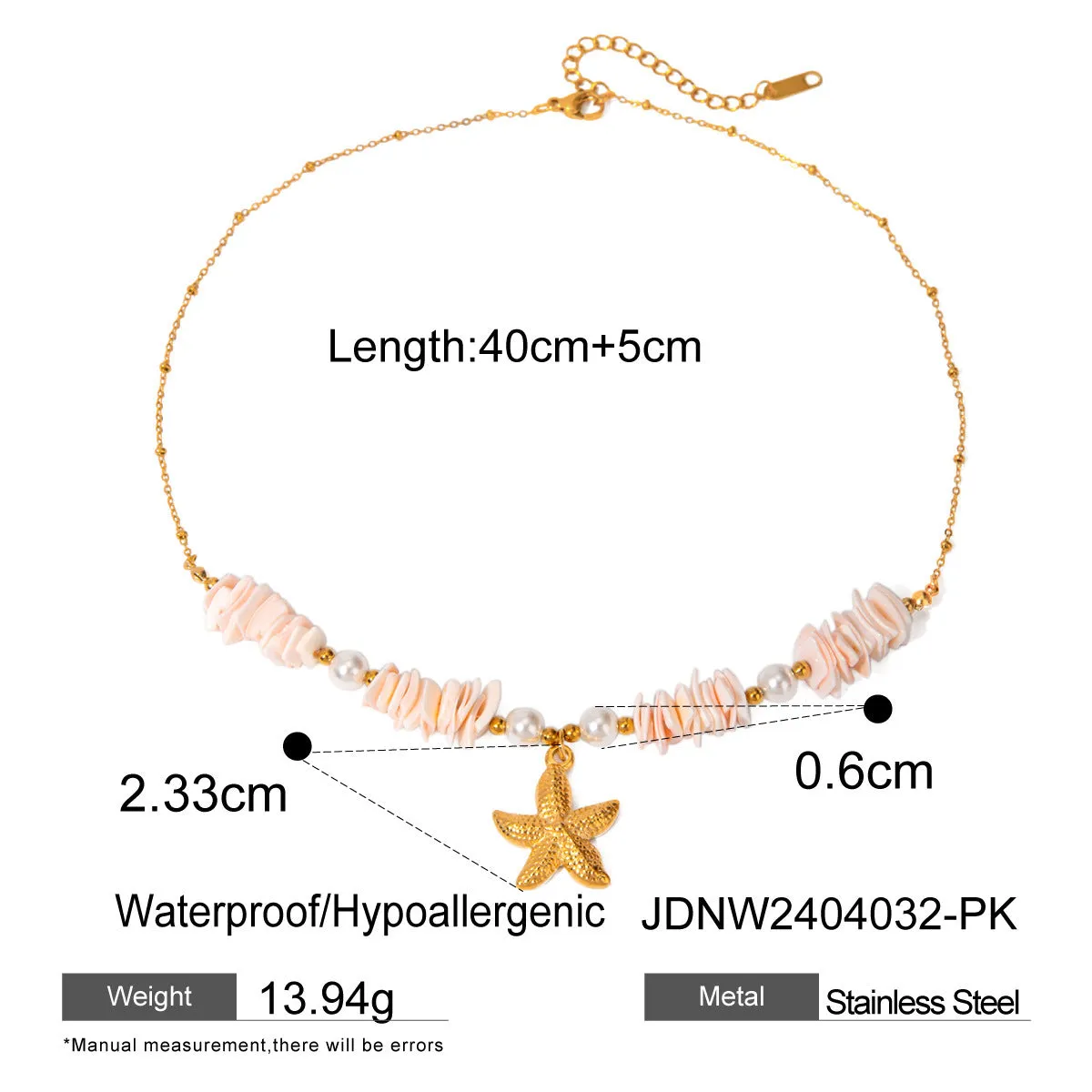 Stainless Steel Starfish Shell Bracelets