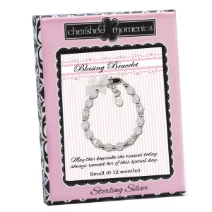 Sterling Silver White Blessing Baby Bracelet