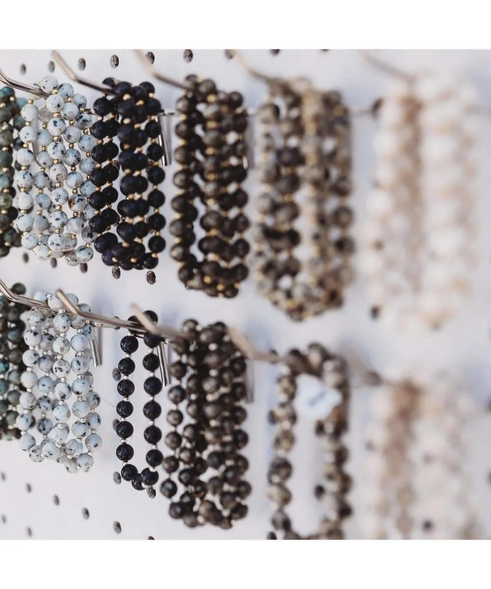 Stretch Stacking Bracelet Gold Flake Pyrite