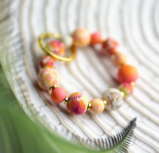Sunshine Bay Wrist - Small Bead Keychain