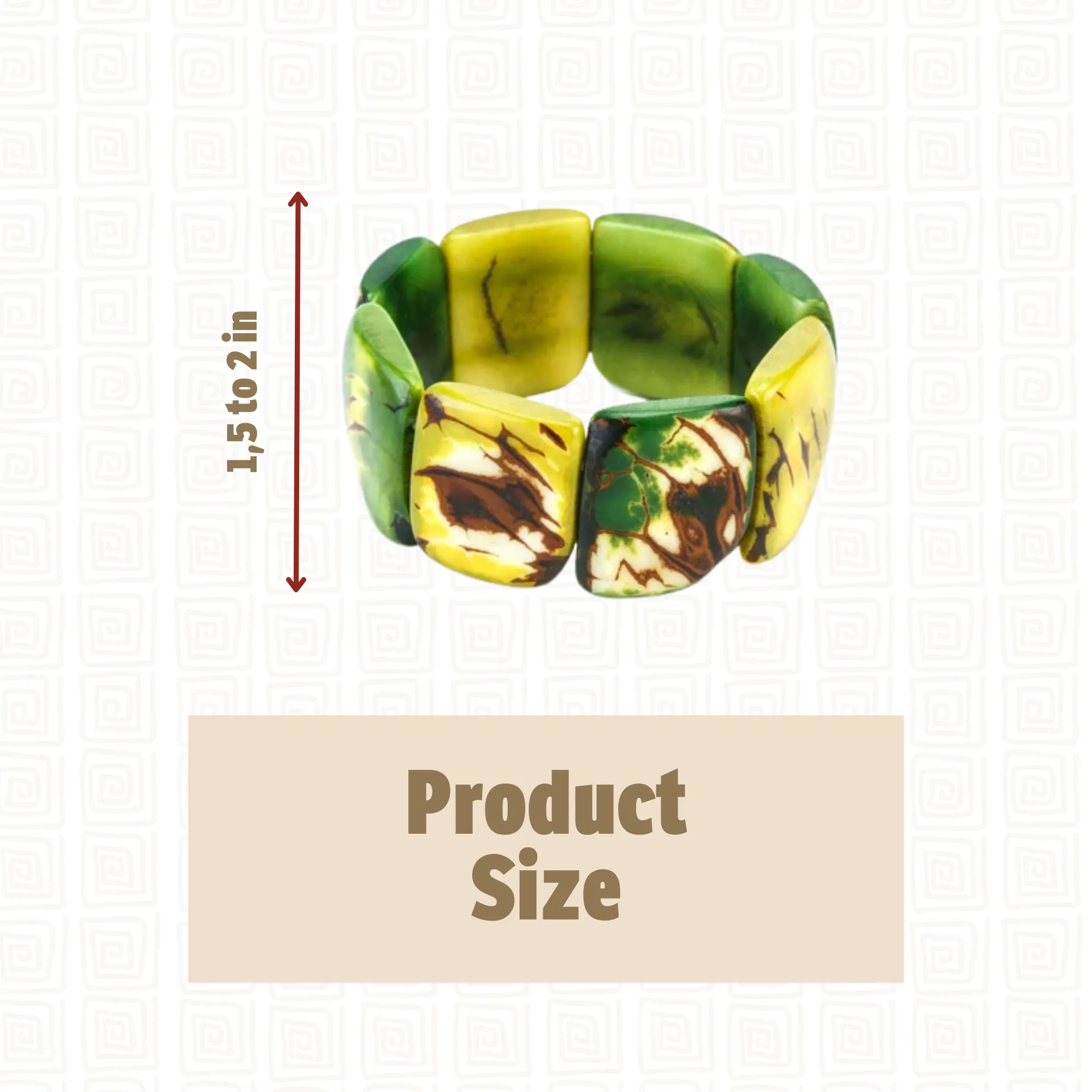 Tagua nut Green Bracelet