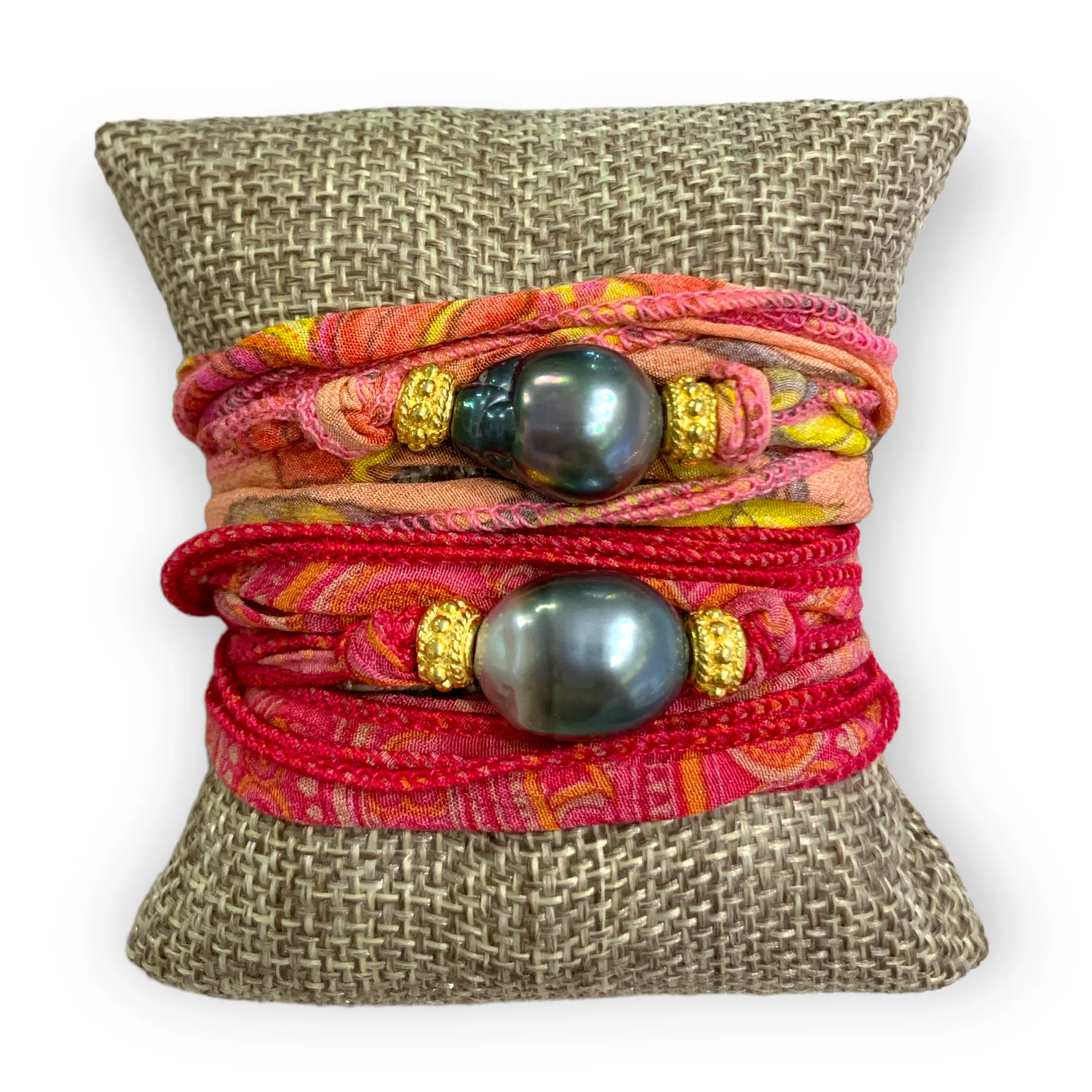 Tahitian Pearl on Ribbon Bracelet