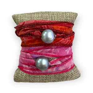 Tahitian Pearl on Ribbon Bracelet