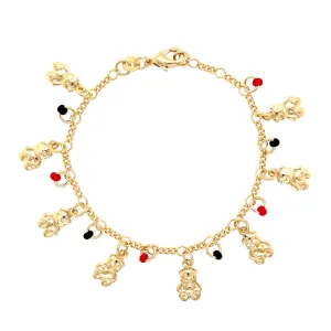 Teddy Bears Red and Black Lucky Charms Baby Bracelet